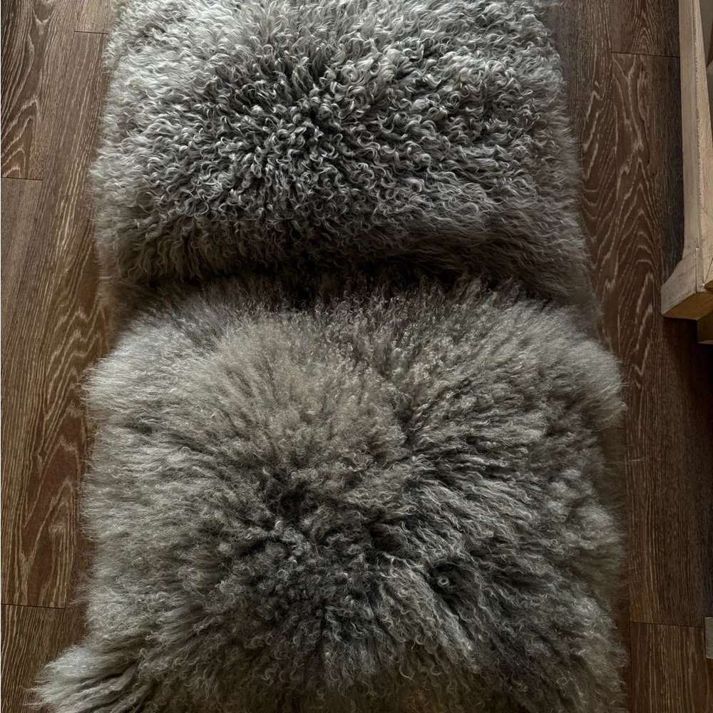 West Elm Mongolian Lamb Decorative Pillows